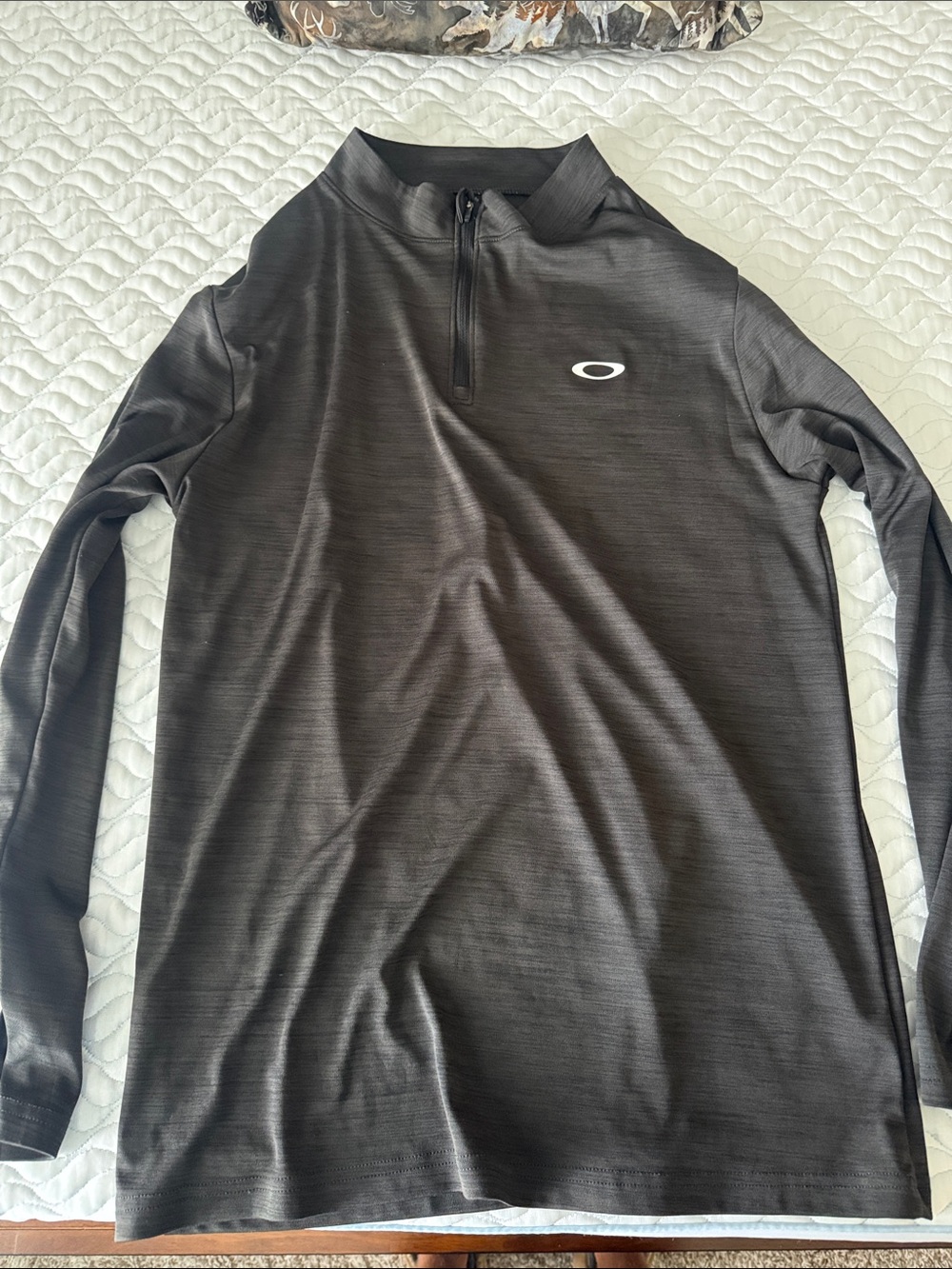 Oakley Dark Gray Half-Zip Long Sleeve Pullover
